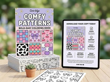 Comfy Patterns - Bold Easy Coloring Book by CocoWyo