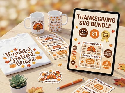100+ Thanksgiving SVG Bundle for Cricut.