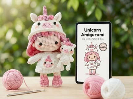 Yuni the Unicorn Crochet Pattern professional toy