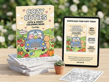 Cozy Cuties - Cute & Comfy Coloring Book by CocoWyo