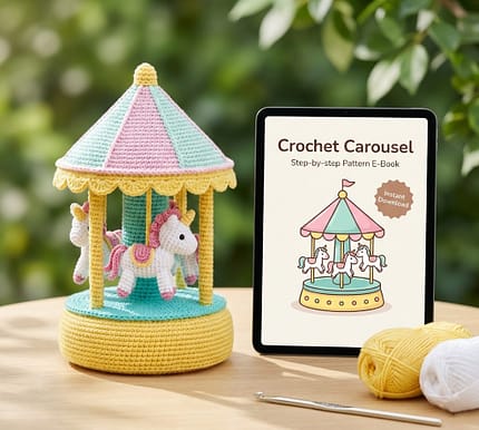 Merry-Go-Round Crochet Pattern amigurumi nursery decor