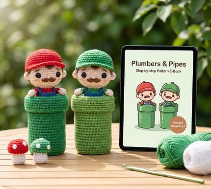 Plumbers and Pipes Crochet Pattern amigurumi gamer toy
