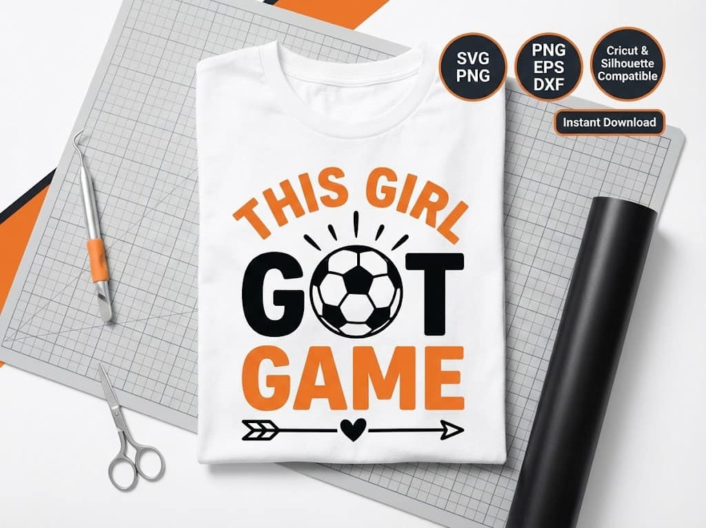 Soccer T-Shirt Design SVG for Cricut. Soccer T-Shirt Design SVG for Cricut.