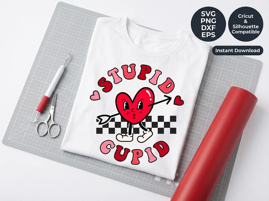 Stupid Cupid Valentine SVG for Cricut. Stupid Cupid Valentine SVG for Cricut.