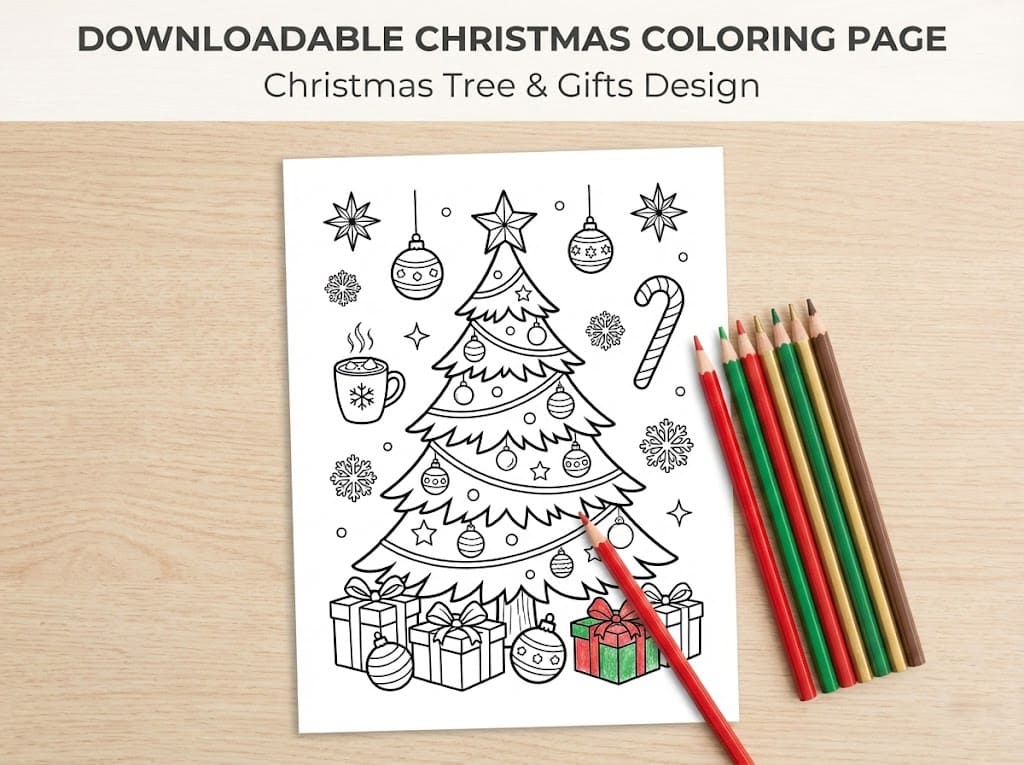 Christmas Tree Coloring Page printable