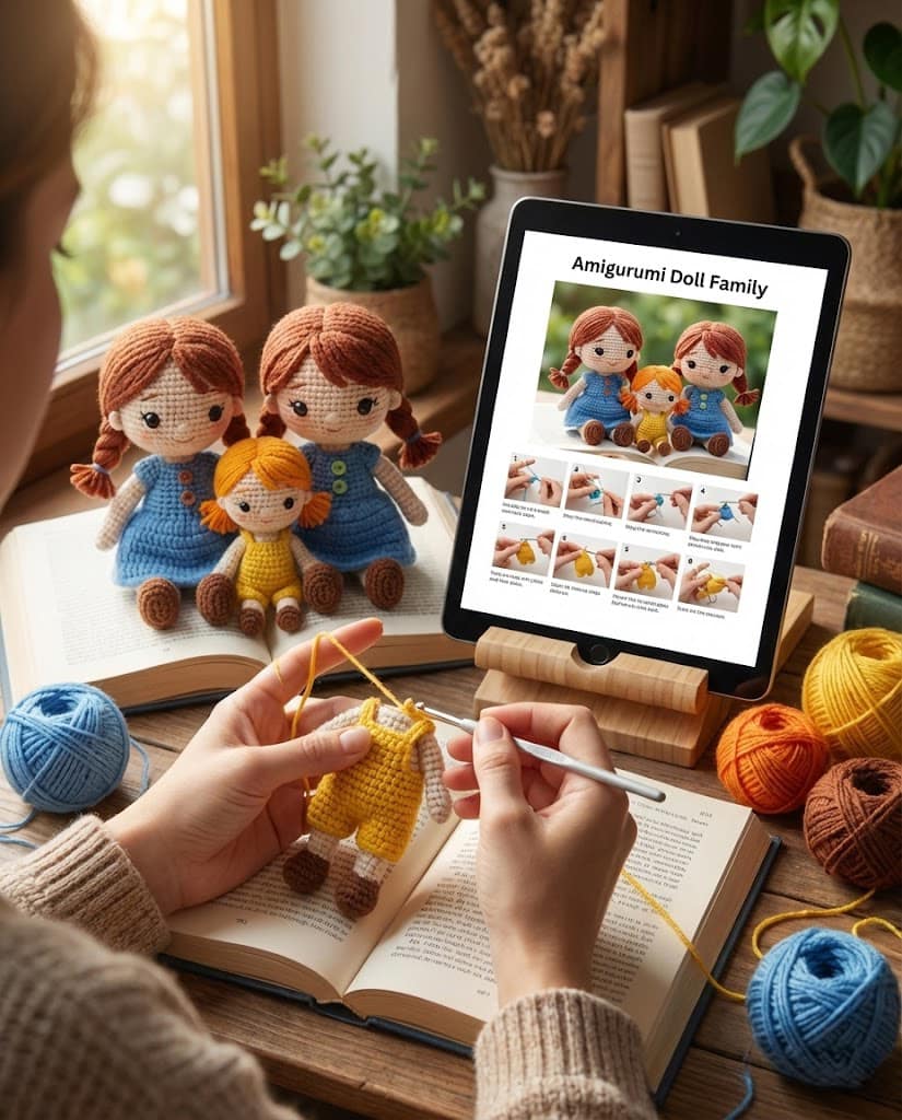 Miniature Pippi Crochet Pattern amigurumi doll