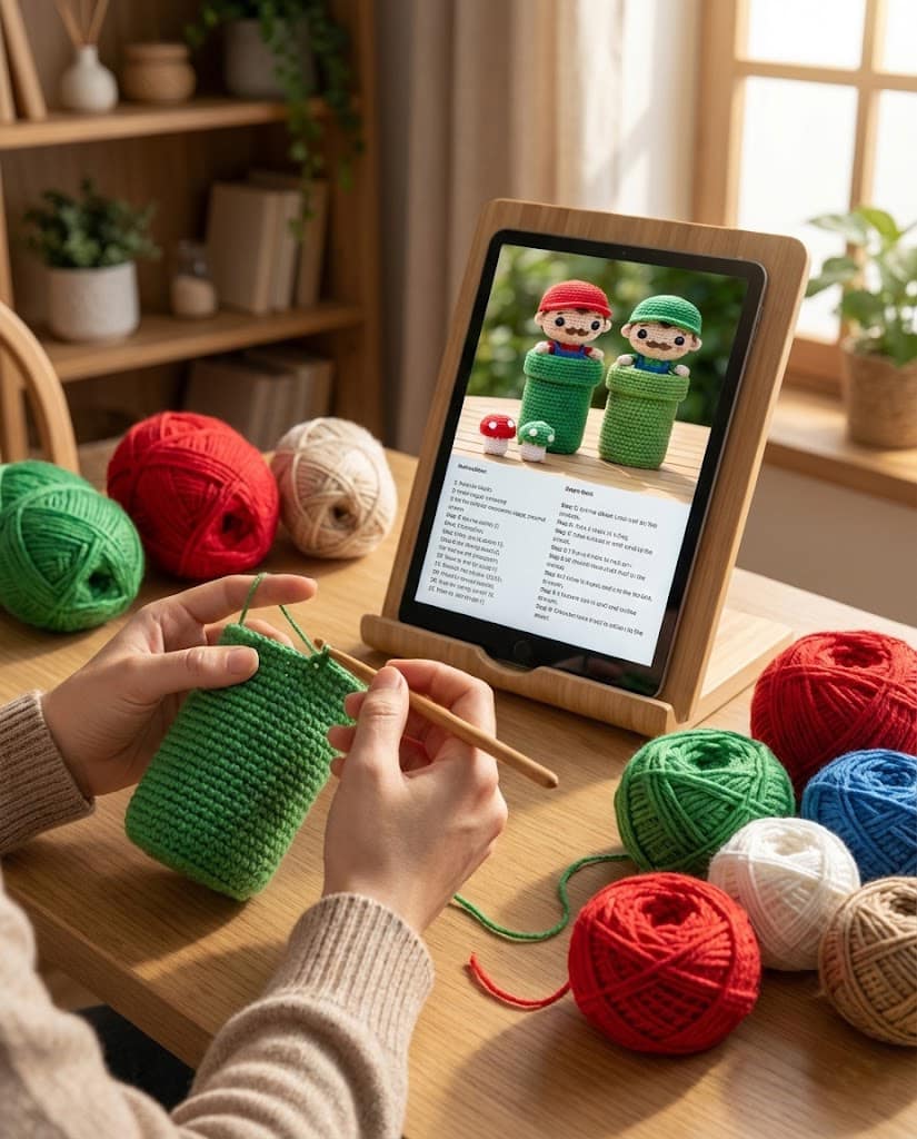 Plumbers and Pipes Crochet Pattern amigurumi gamer toy