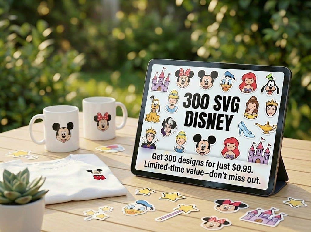 DISNEY SVG 300 Magical Cartoon SVG Bundle for Cricut