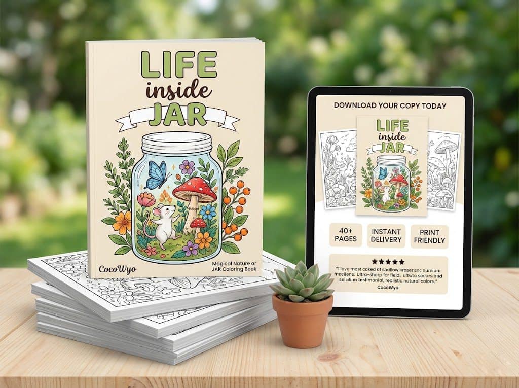 Life Inside Jar - Coloring Book Life Inside Jar - Coloring Book by CocoWyo
