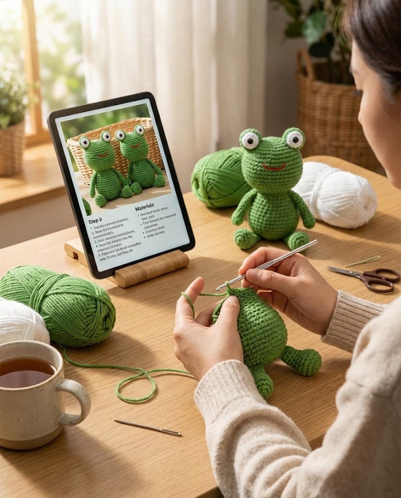 Little Frog Crochet Pattern amigurumi toy