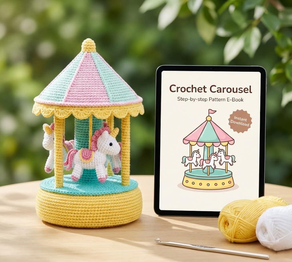 Merry-Go-Round Crochet Pattern amigurumi nursery decor Merry-Go-Round Crochet Pattern amigurumi nursery decor