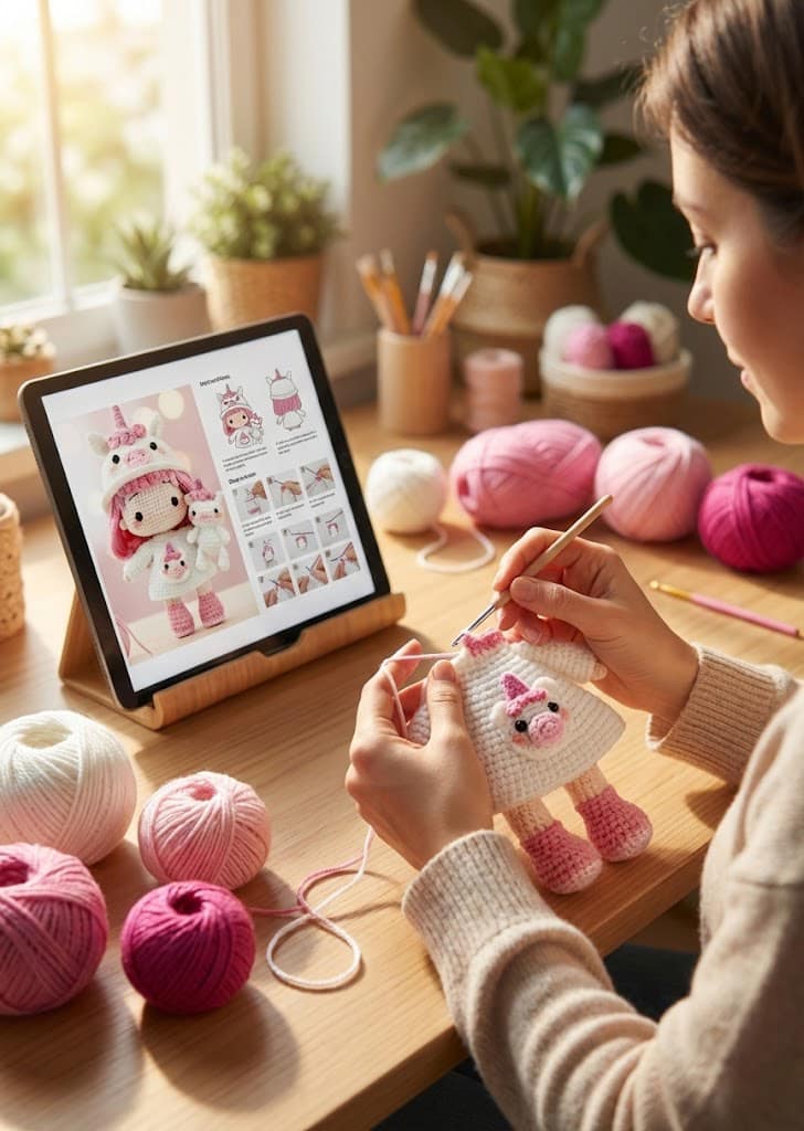 Yuni the Unicorn Crochet Pattern professional toy