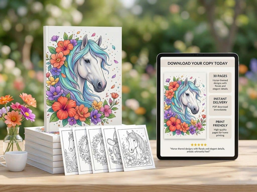 Horse Year Coloring Pages fire element